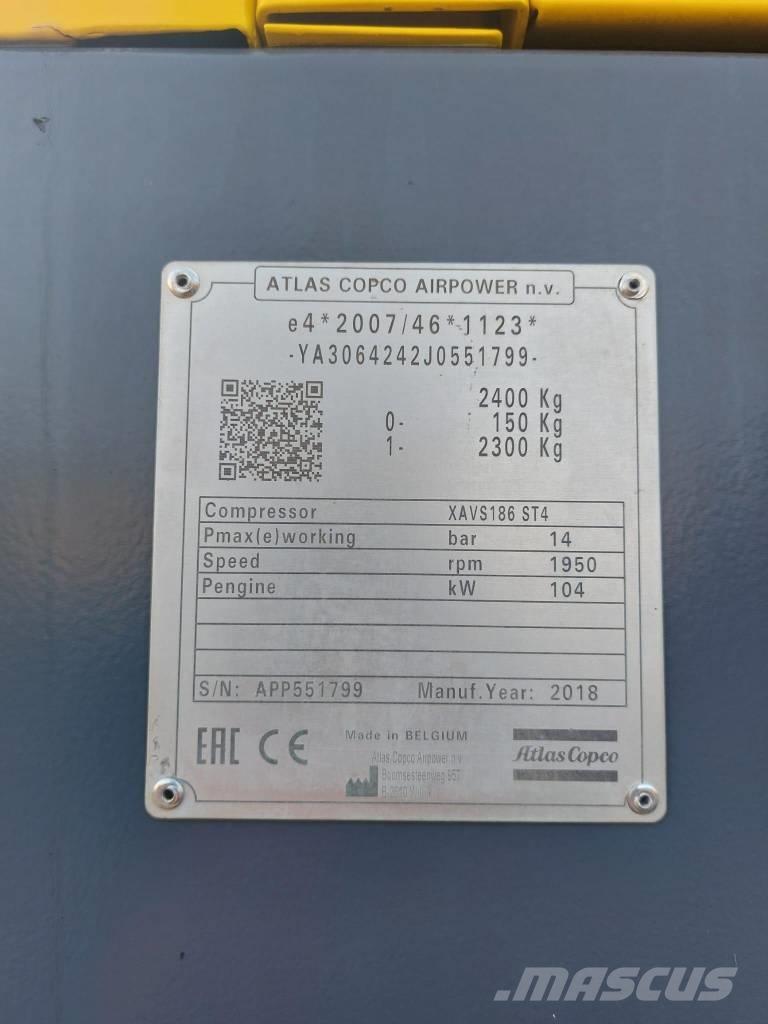 Atlas Copco XAVS186 Kompressorid