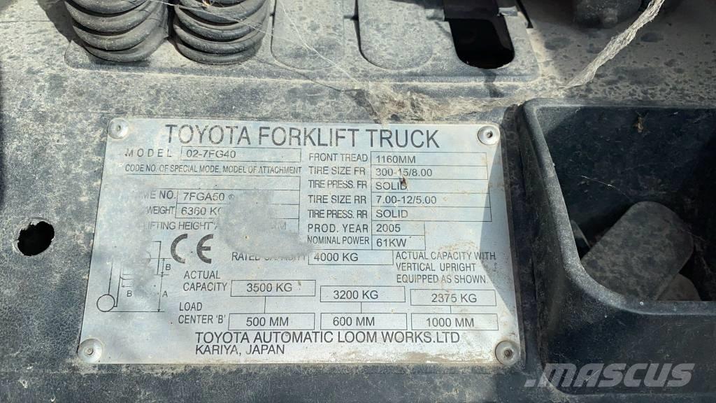 Toyota 02-7 FD 40 Gaasitõstukid