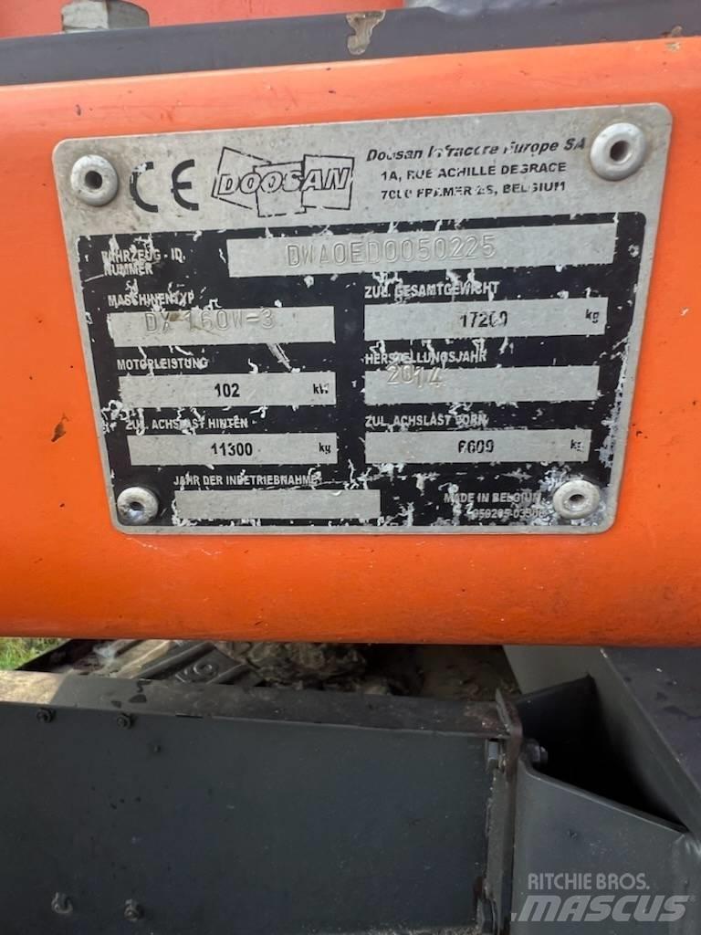 Doosan DX 160 W-3 Ratasekskavaatorid
