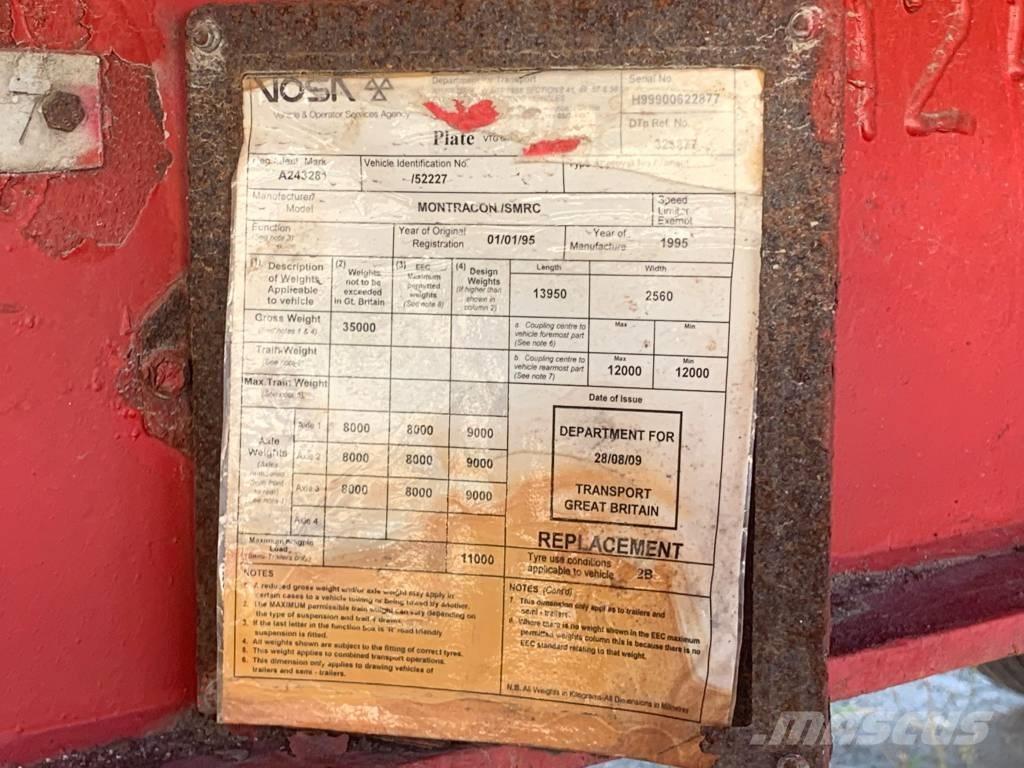 Montracon 3 Axles Raskeveo poolhaagised