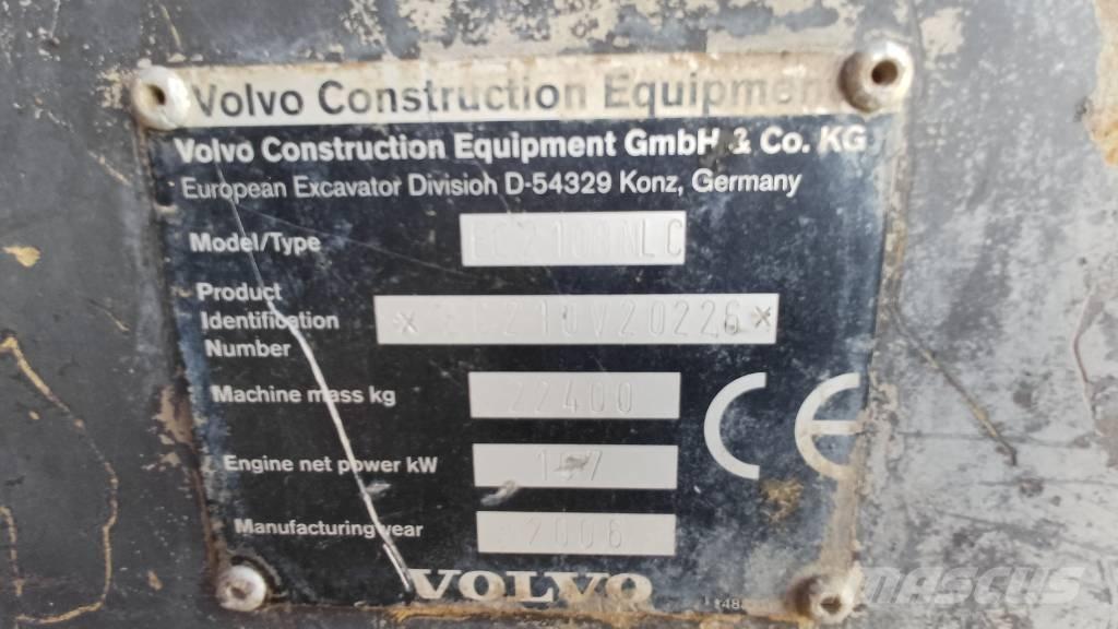 Volvo EC 210 B N LC Roomikekskavaatorid