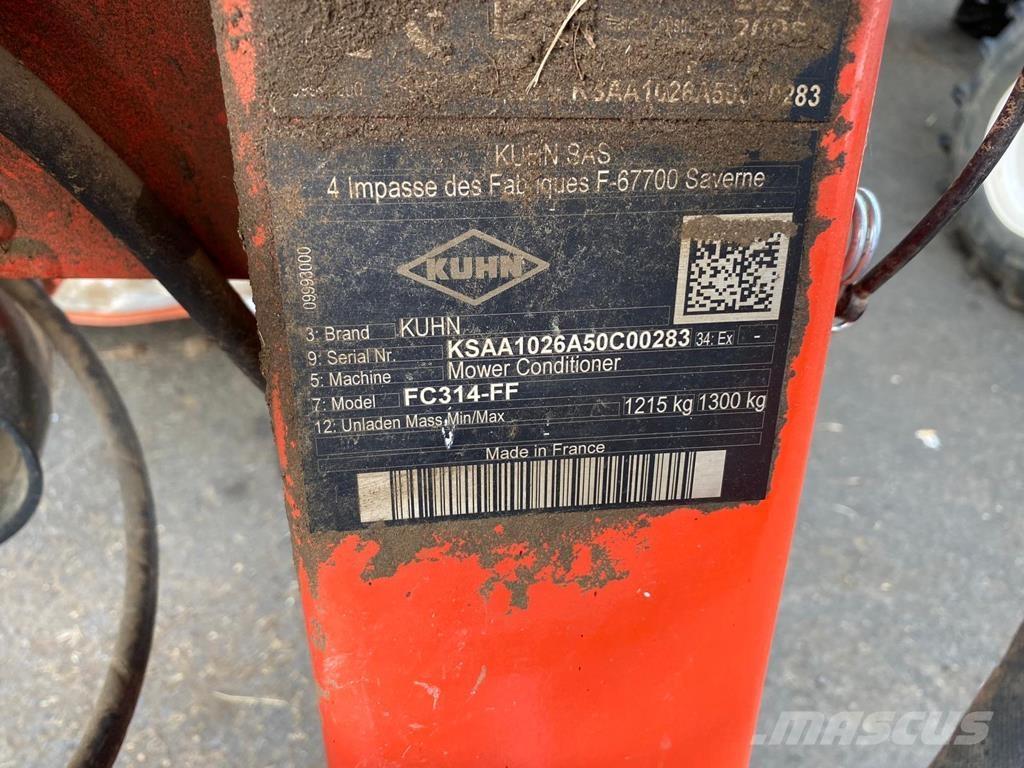 Kuhn FC 314 FF Esi ja taganiidukid
