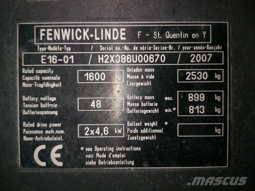 Linde E16-01 Elektritõstukid