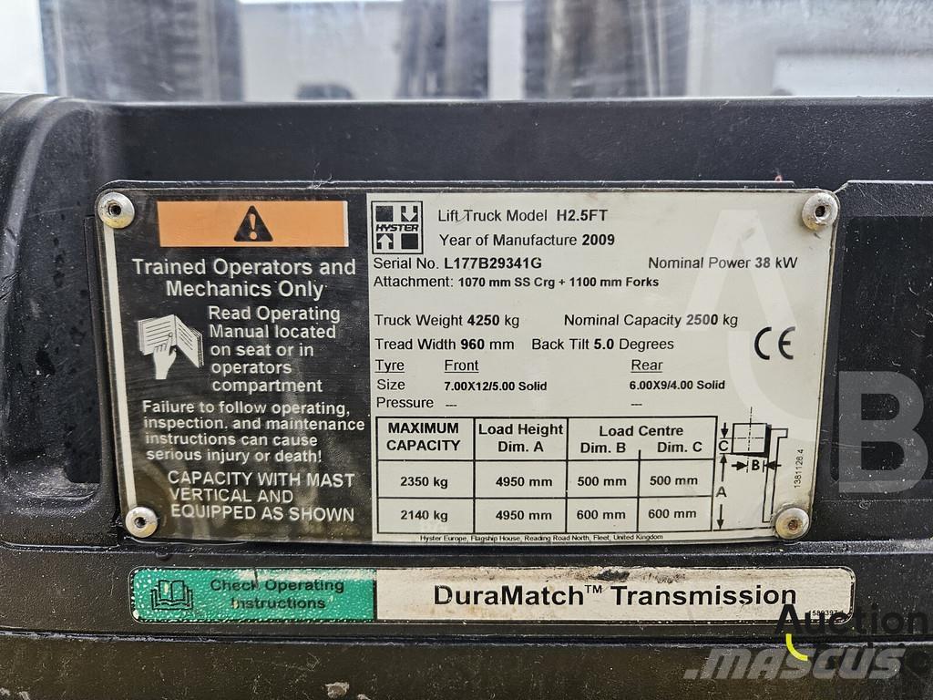 Hyster H2.5 FT Gaasitõstukid