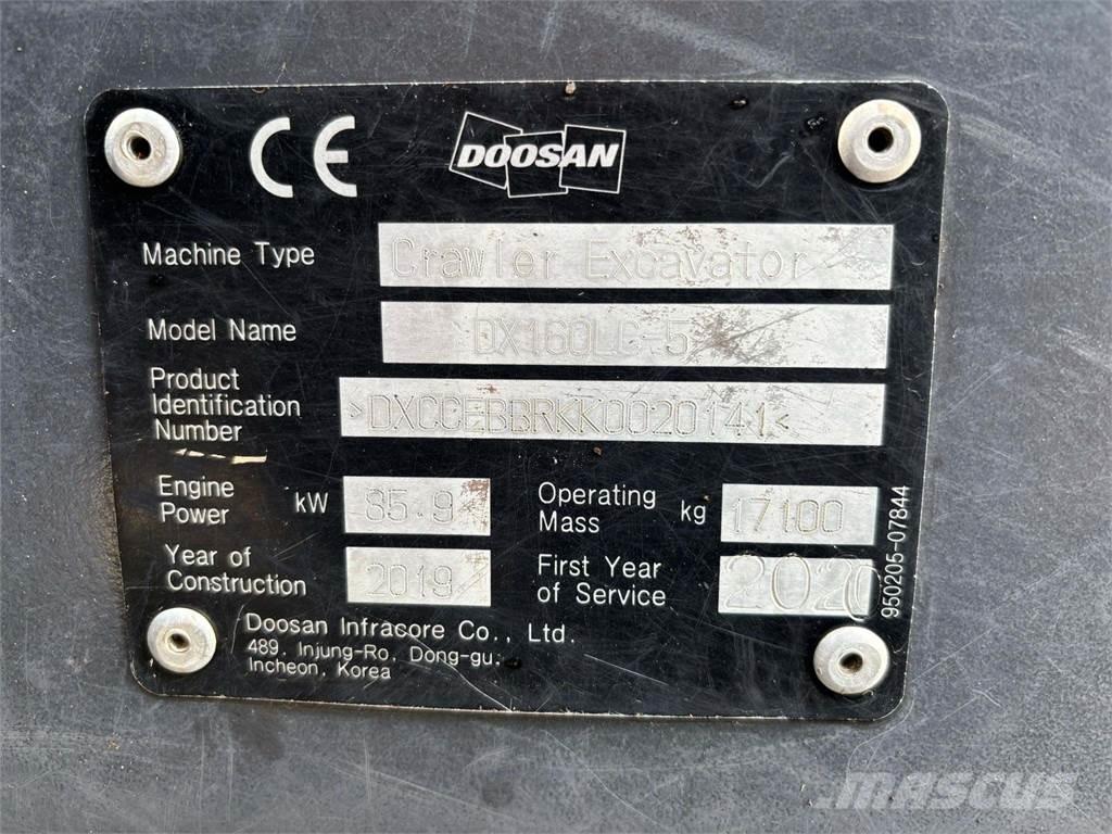 Doosan DX160HLC-5 Roomikekskavaatorid