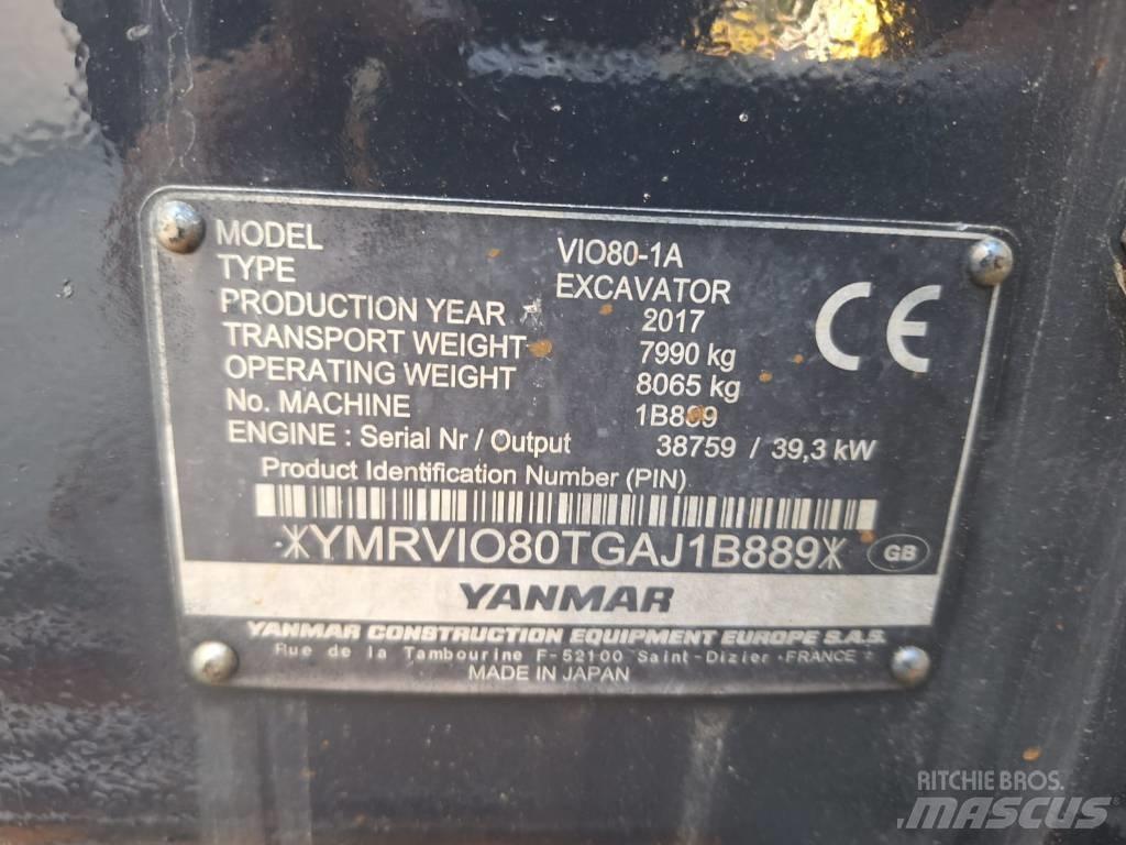 Yanmar Vio 80-1A Väikeekskavaatorid 7t-12t