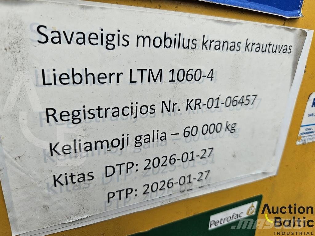 Liebherr LTM 1060 Kraanaga veokid
