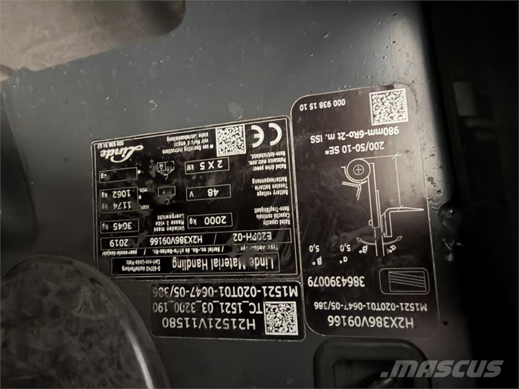 Linde E 20PH-02 Elektritõstukid