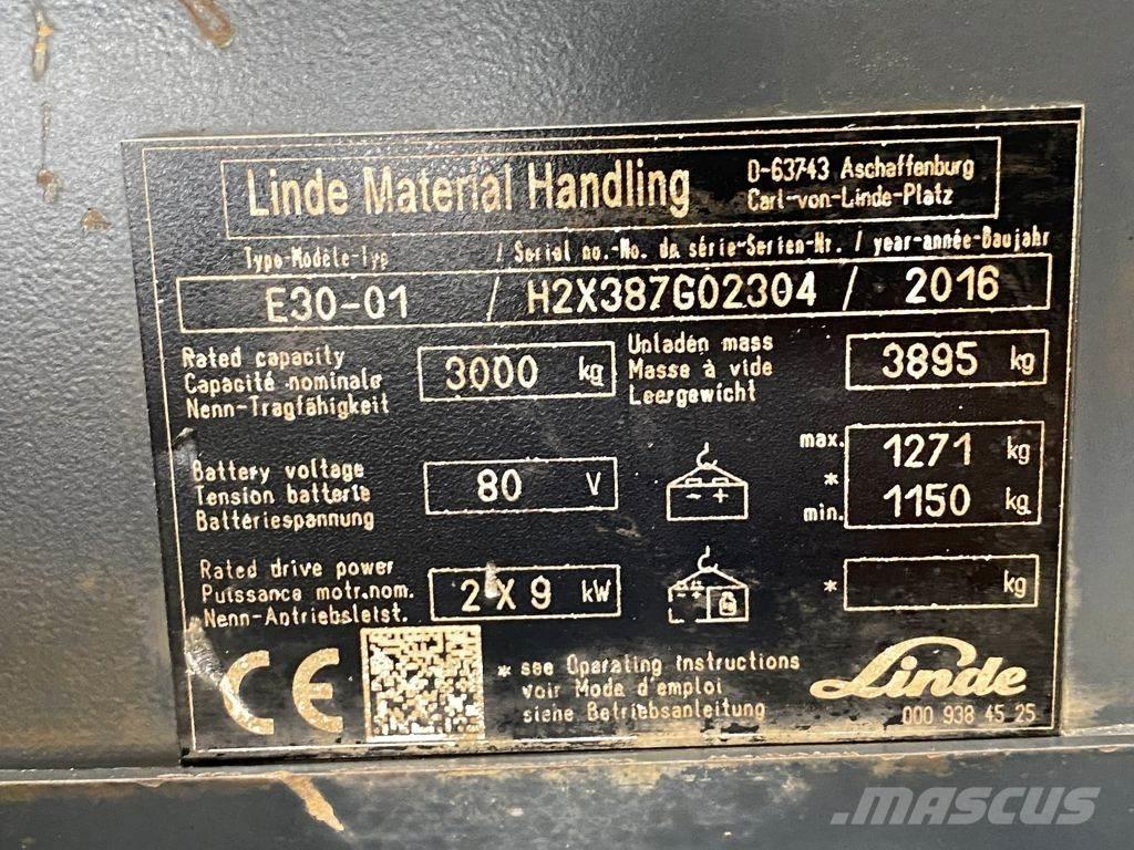 Linde E30-01 Elektritõstukid