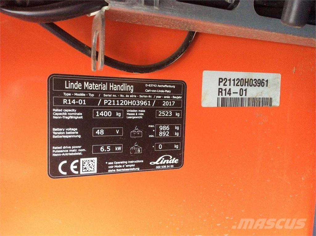 Linde R14 Lükandmastiga tõstukid