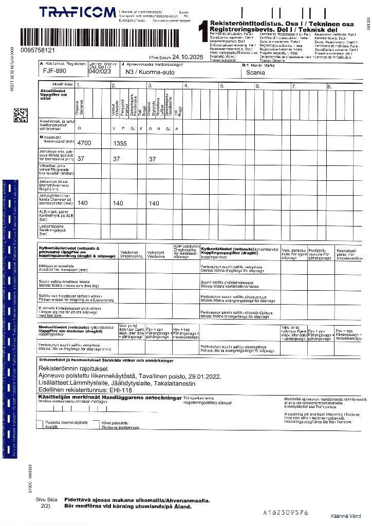 Scania R 500 Furgoonautod
