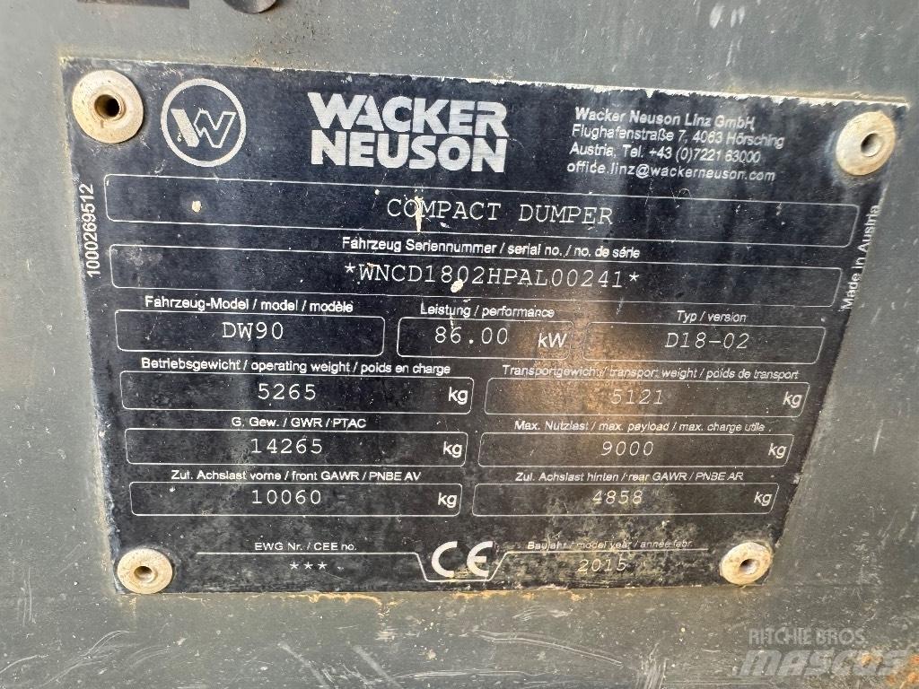 Wacker Neuson DW 90 Väikekallurid
