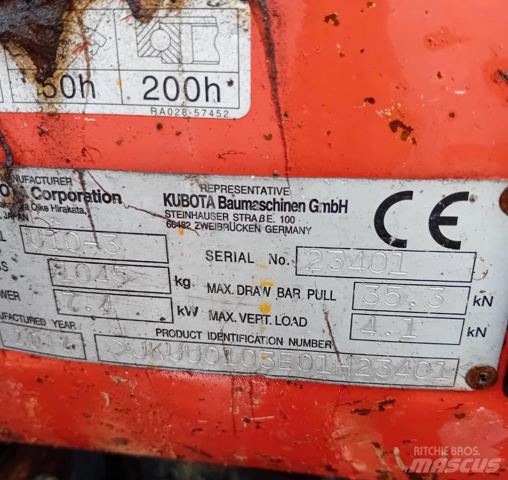 Kubota U 10-3 Miniekskavaatorid < 7 t