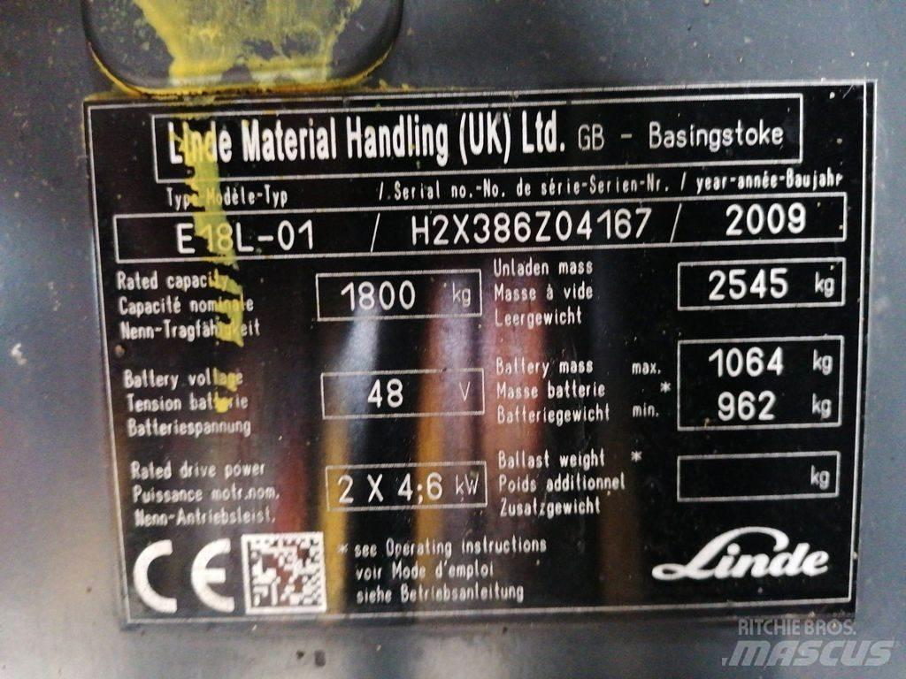 Linde E18L-01 Elektritõstukid