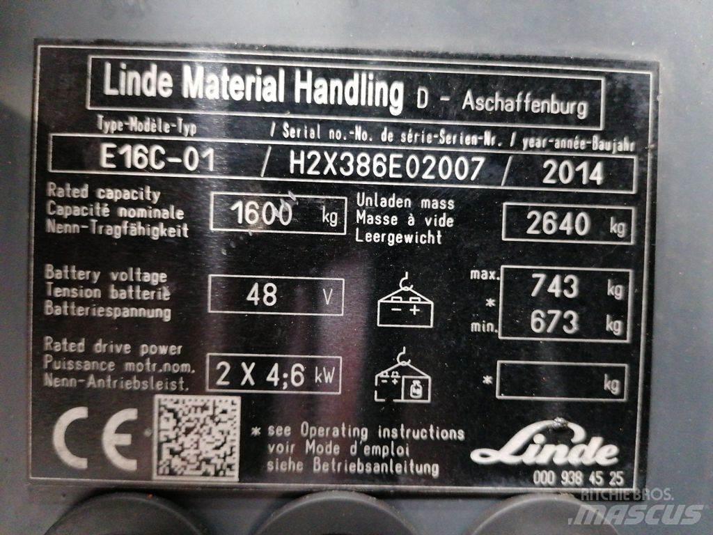 Linde E16C-01 Elektritõstukid