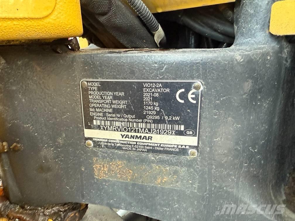 Yanmar Vio 12 Miniekskavaatorid < 7 t