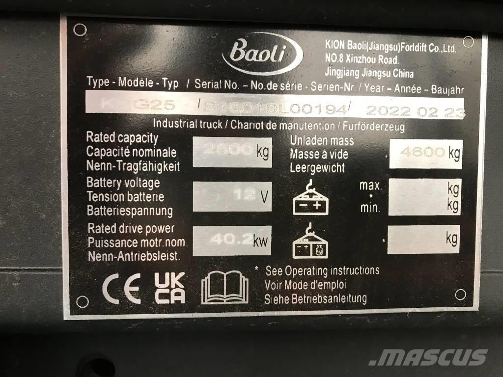 Baoli KBG 25 Gaasitõstukid