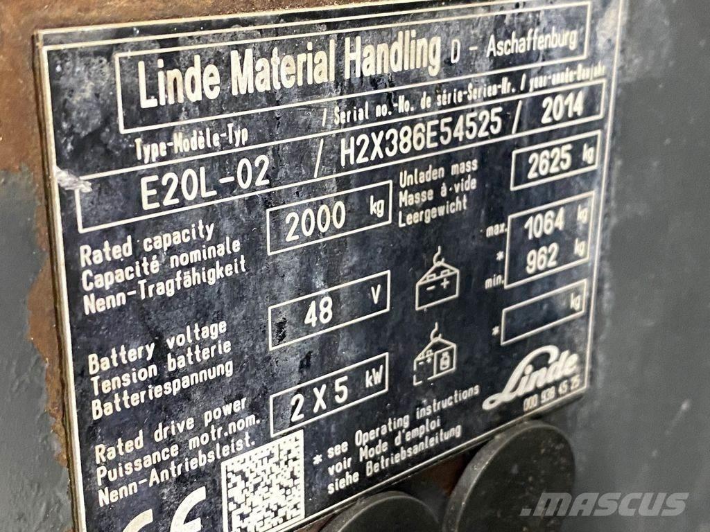 Linde E20L-02 Elektritõstukid
