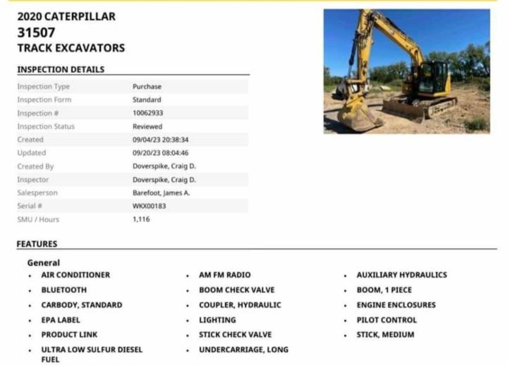CAT 315 Roomikekskavaatorid