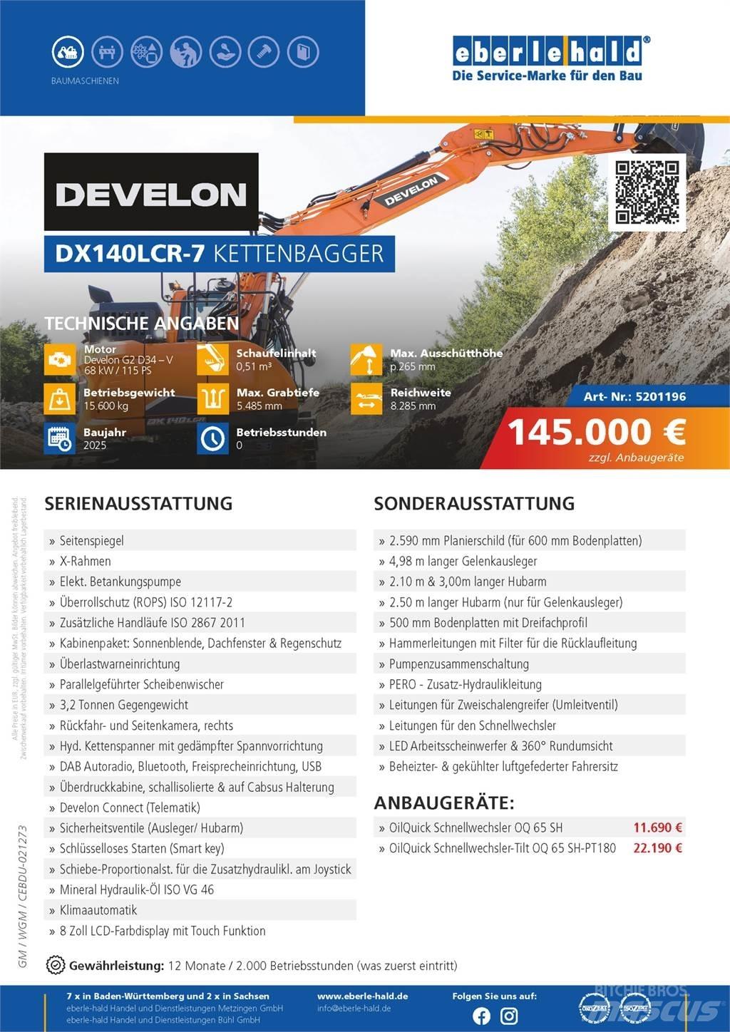 Hyundai DX140LCR-7 Roomikekskavaatorid