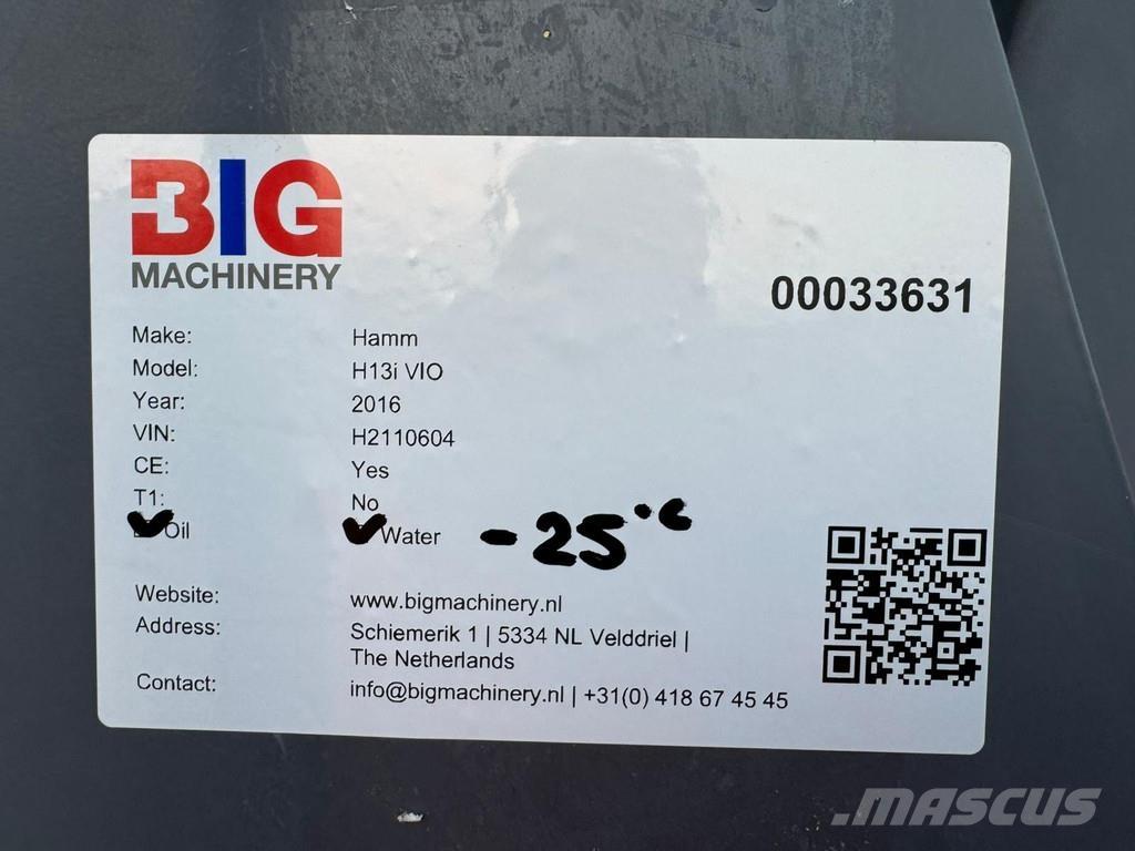 Hamm H13i VIO Ühe trumliga rullid