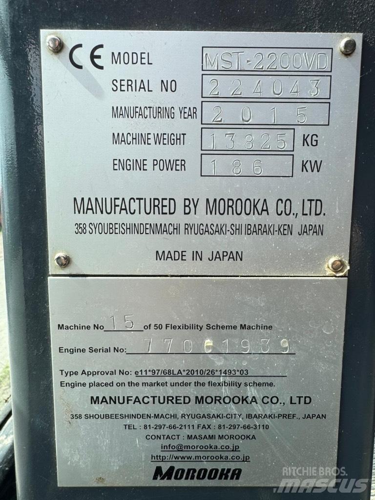 Morooka MST 2200 V D Roomikkallurid