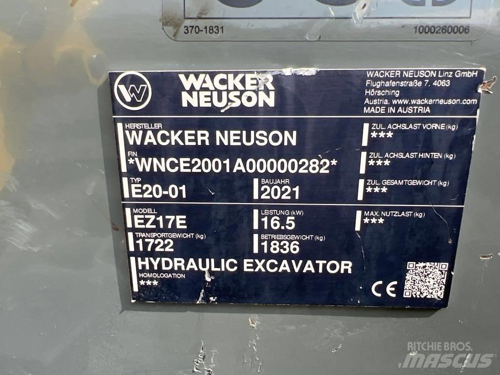 Wacker Neuson EZ17e Roomikekskavaatorid