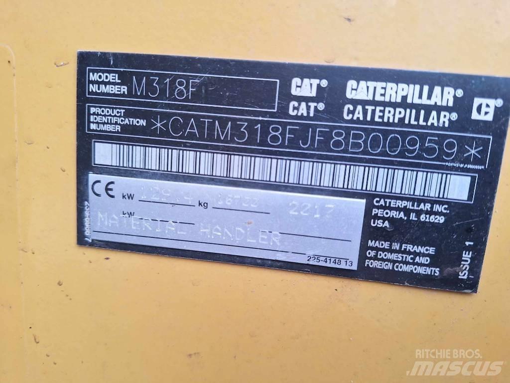 CAT M 318 F Ratasekskavaatorid