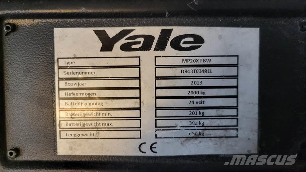 Yale MP20X 2013 Elektriline alusesiirdaja