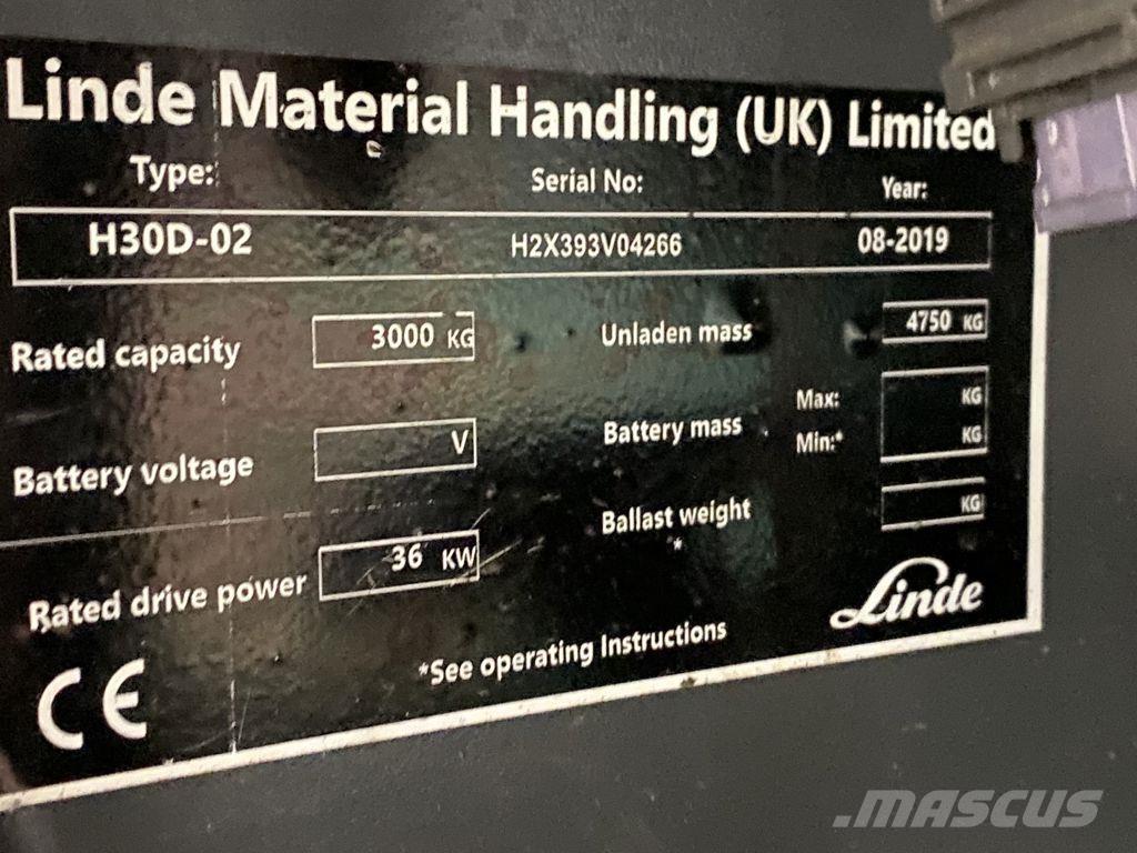 Linde H30D-02 Diiseltõstukid