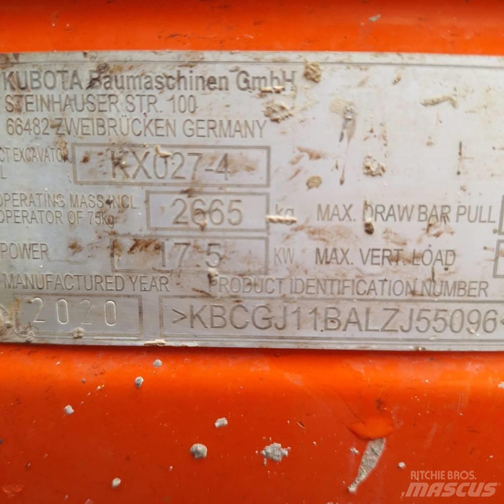 Kubota KX 027-4 Miniekskavaatorid < 7 t