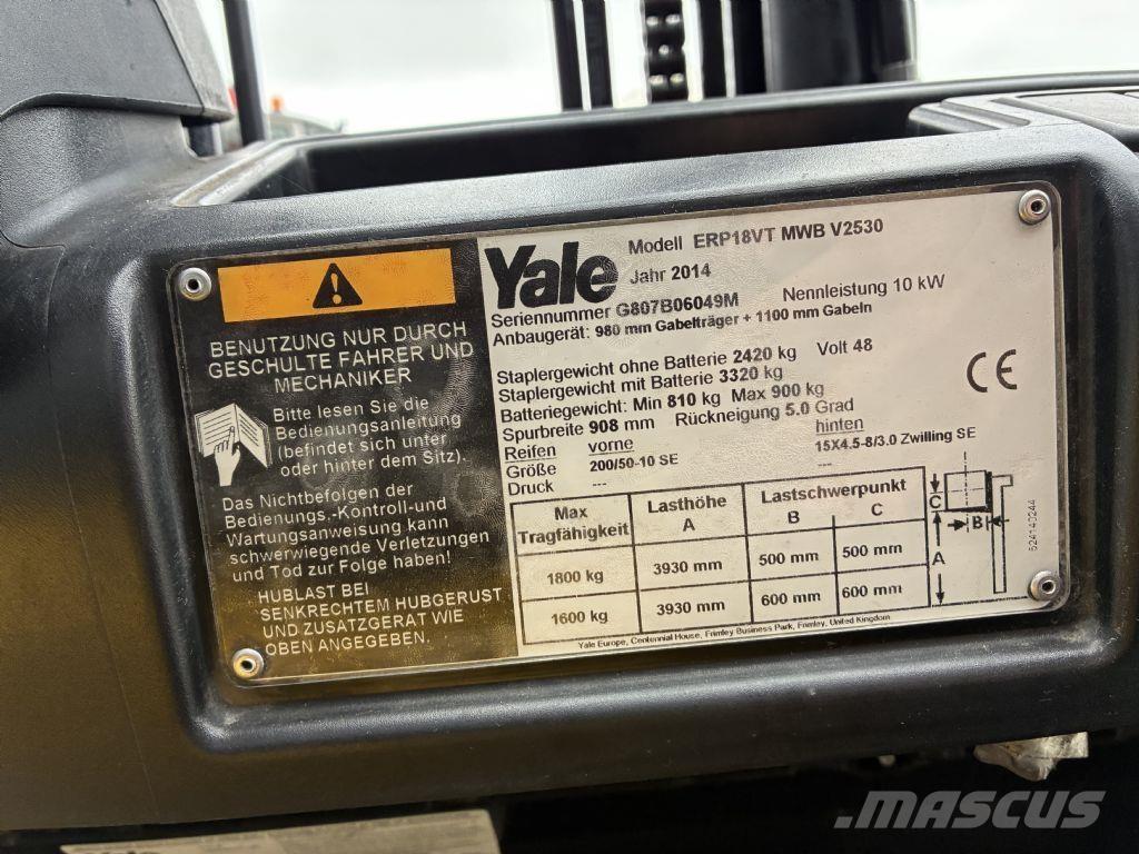 Yale ERP 18VT Elektritõstukid
