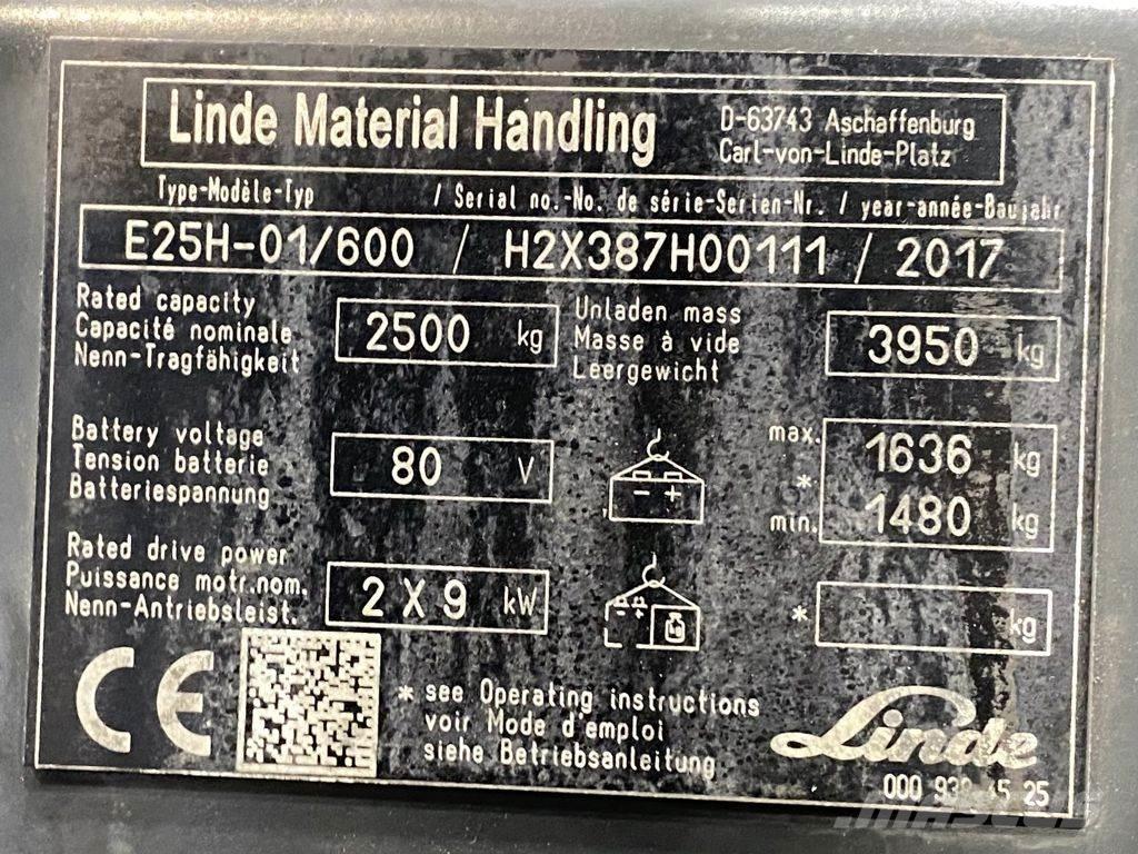 Linde E25H-01/600 Elektritõstukid