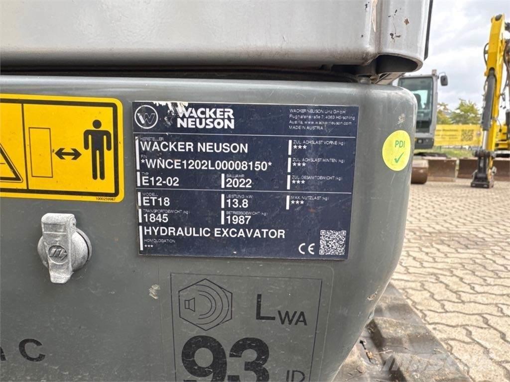 Wacker Neuson ET18 Roomikekskavaatorid