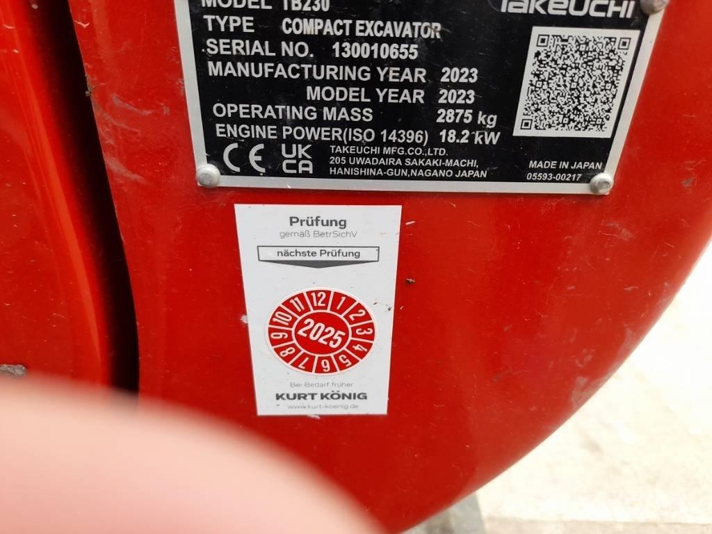 Takeuchi TB 230 Miniekskavaatorid < 7 t