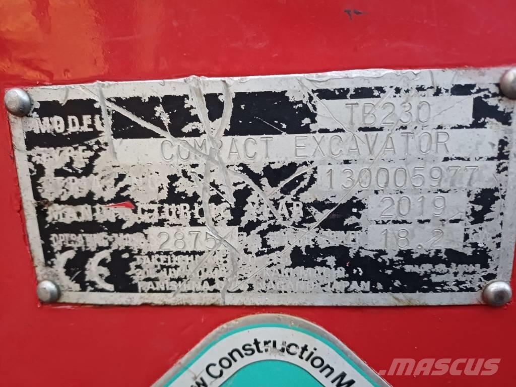 Takeuchi TB 230 Miniekskavaatorid < 7 t