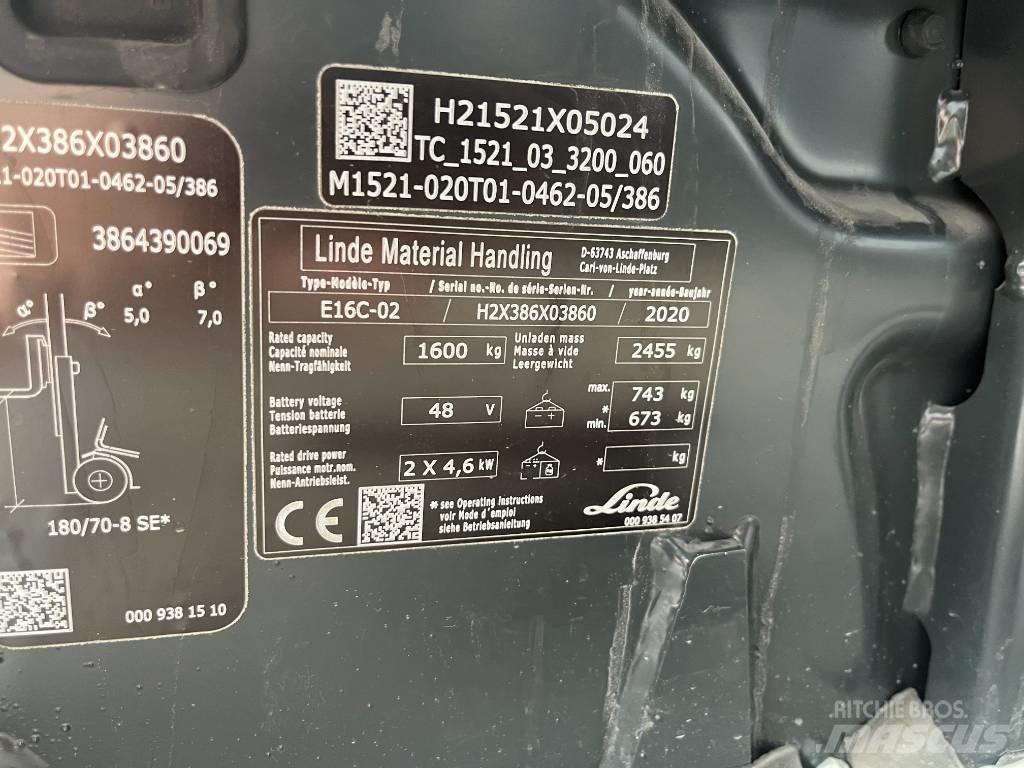 Linde E 16 C-02 Elektritõstukid