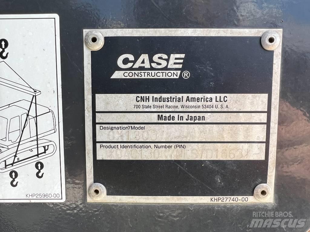 CASE CX 130 D Roomikekskavaatorid