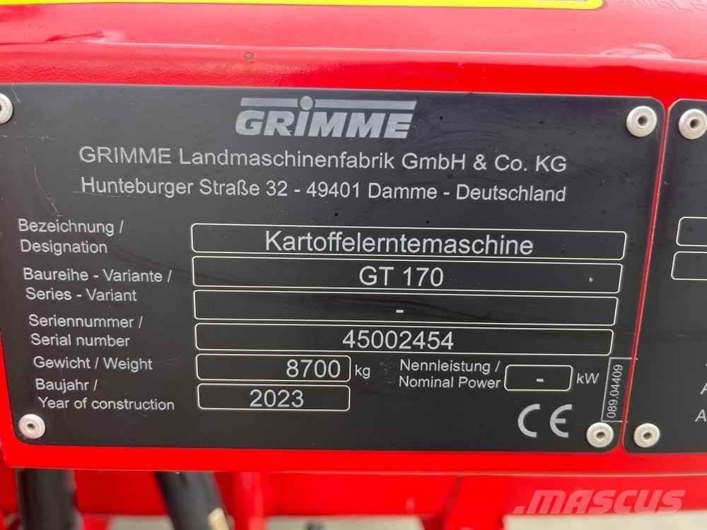 Grimme GT 170 Kartulikombainid ja kaevajad