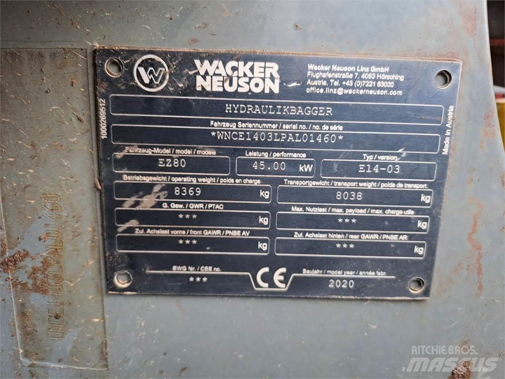 Wacker Neuson EZ80 Roomikekskavaatorid