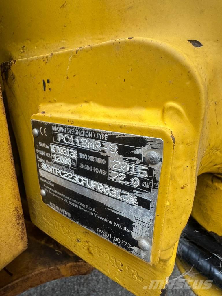 Komatsu PC 118 MR-8 Roomikekskavaatorid