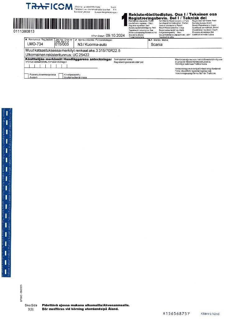 Scania R 560 Madelautod