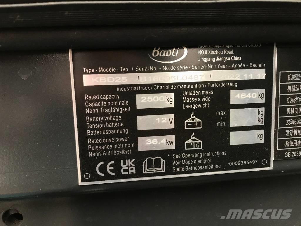 Baoli KBD 25 Diiseltõstukid