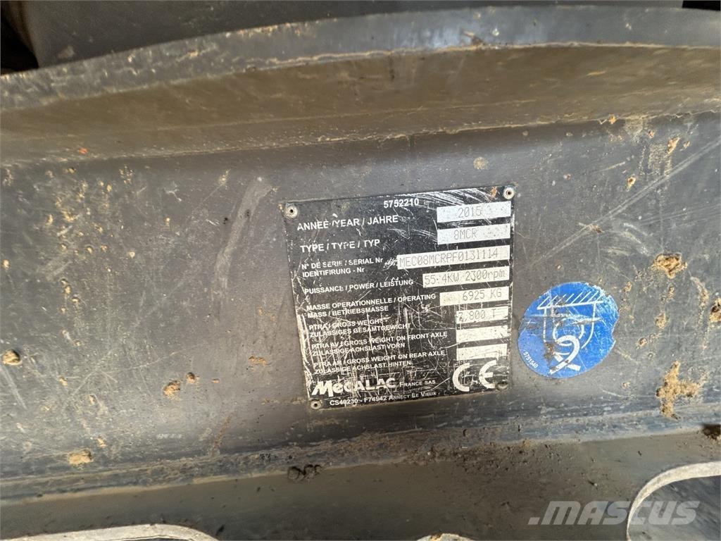 Mecalac 8MCR Väikeekskavaatorid 7t-12t