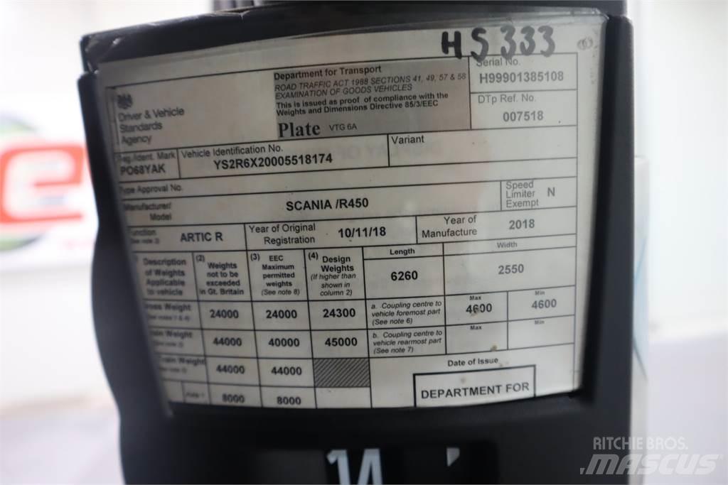 Scania R450 Sadulveokid