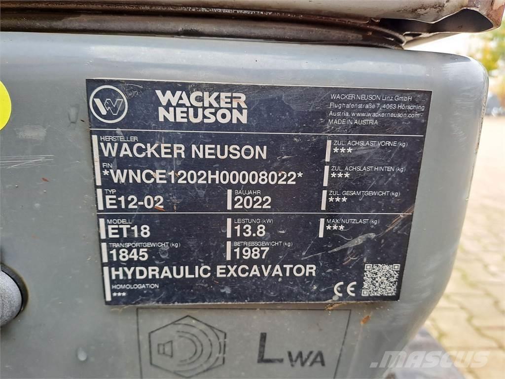 Wacker Neuson ET18 Roomikekskavaatorid