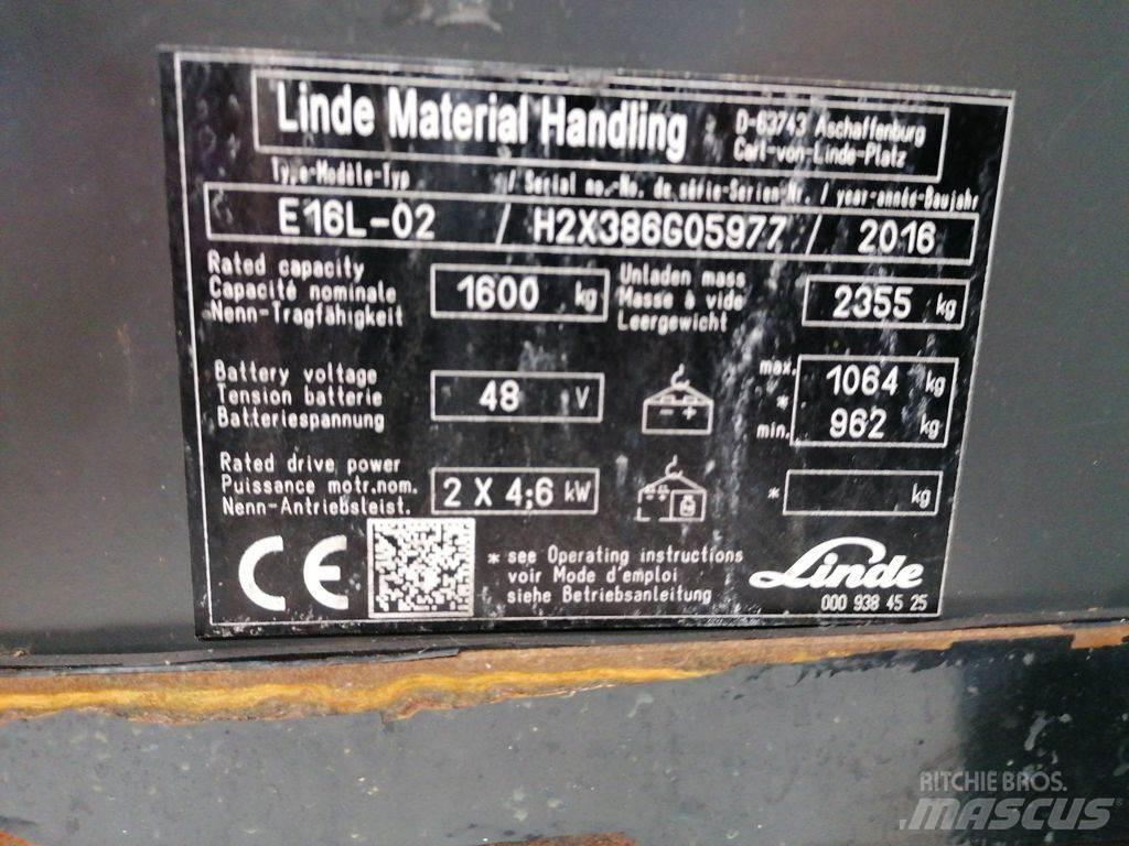 Linde E16L-02 Elektritõstukid