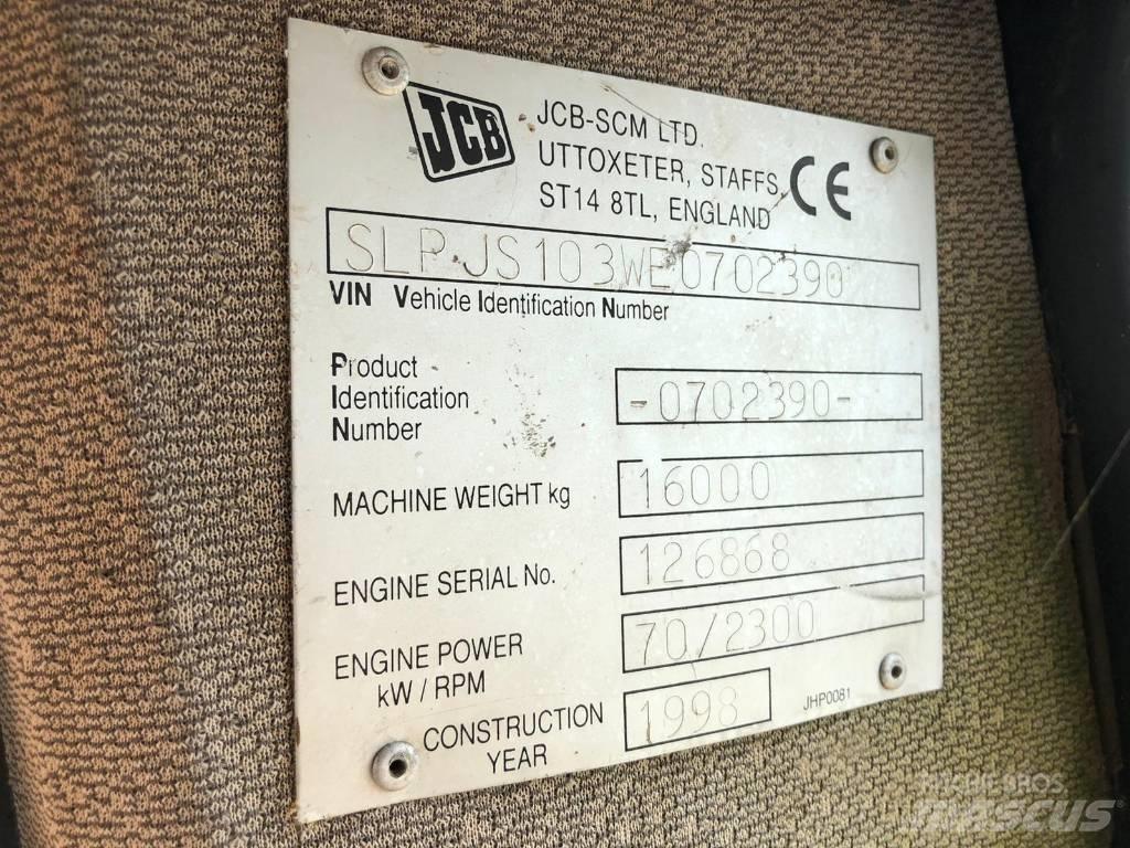JCB JS 103 FOR PARTS Roomikekskavaatorid