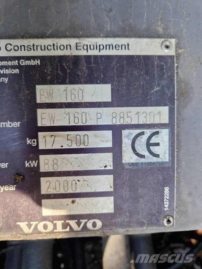 Volvo EW 160 Ratasekskavaatorid