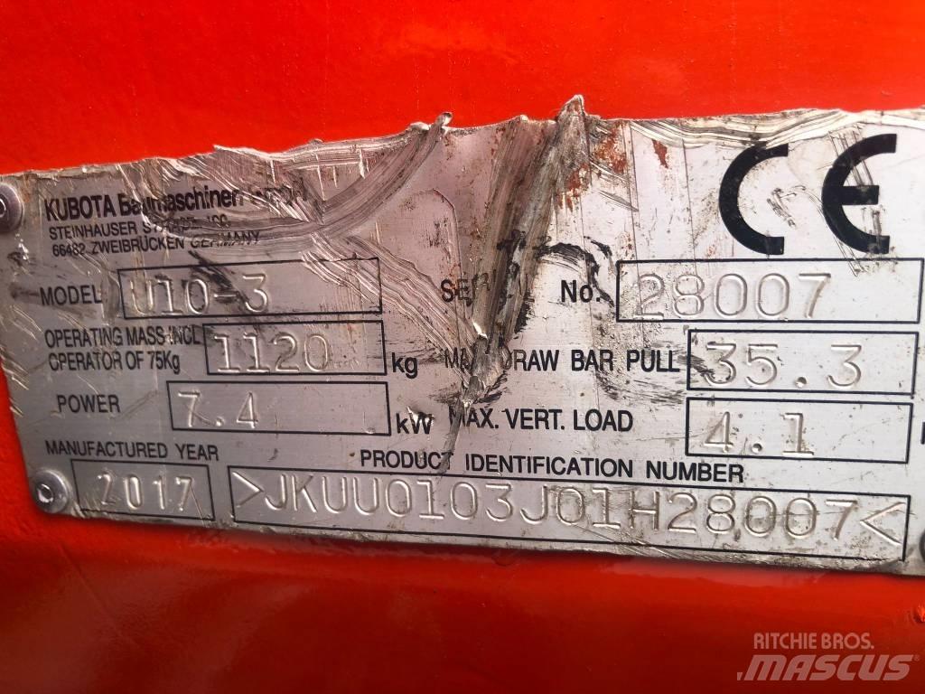 Kubota U 10-3 Miniekskavaatorid < 7 t